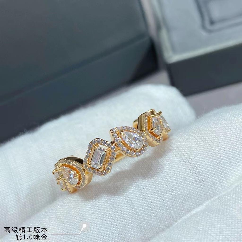 High Quality New 2024 Trend Gifts Selling Hot Brand Classic Europe Famous Luxury Jewelry Rings For Women Zircon Water Drop