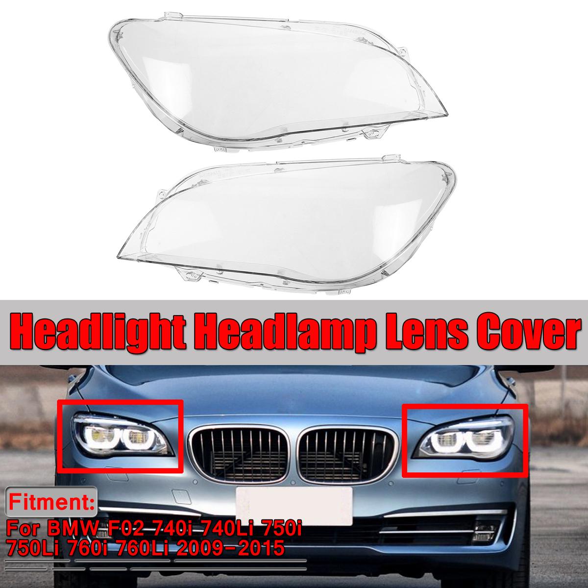 

1 пара передних фар, крышка линзы для BMW F01 F02 740i 740Li 750i 750Li 760i 2009-2015, прозрачная оболочка фары, прозрачный абажур