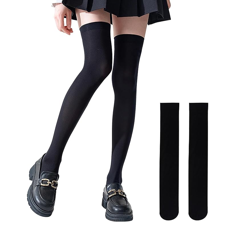 

[Allanve] knee high socks black white [3D 3D compression beautiful legs, leg lengthening effect, hard to fall off] high socks ladies knee high