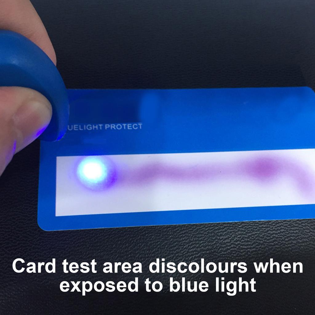 Anti-Blue Light Tester Card Tester Light Glasses UV Testers Accessory Card Blue Light Detection Card Generators Card And