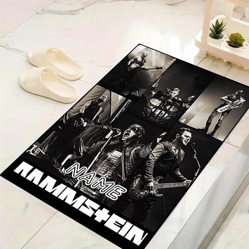 Custom 1Pc Rammstein Metal Music Band Rug Office Carpet Indoor Outdoor Entrance Doormat Nonslip Soft And Comfortable Living Room D2915231