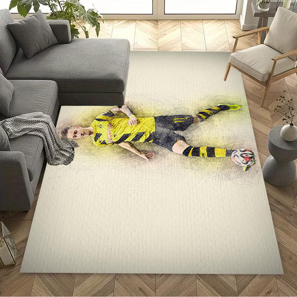 Borussia Dortmund Celebration Floor Rug Office Rug Design for Dormitory Outdoor Foyer Playrooms Antislip Carpet Anime Office Decor