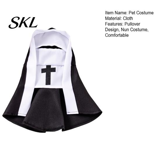 Comfortable Pet Costume Cat Nun Costume, Cute Outfit, Cosplay Clothes, Skin-friendly Clothing Fun Party Outfit for Small Medium Dogs Cats