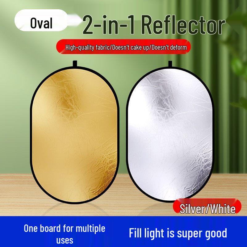 Foldable Photo Light Reflector: Portable, Large, Ideal for Live Streaming, Indoor/Outdoor, Travel, and Camping.
