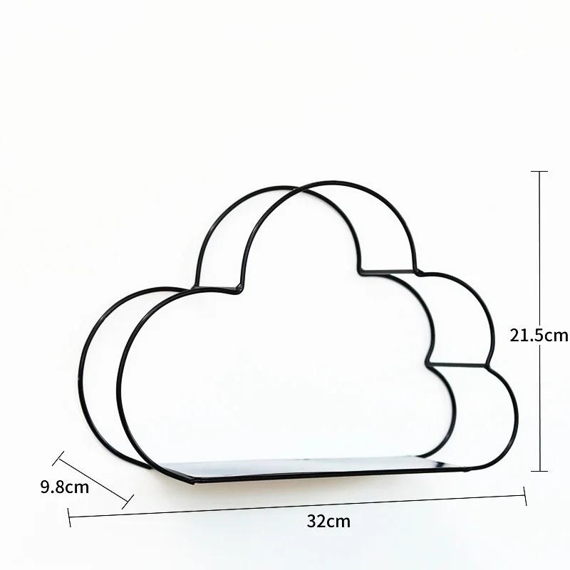 1 Pcs European Style Iron Cloud Wall Rack Free Punch Simple Home Living Room Wall Decoration Wall Hanging