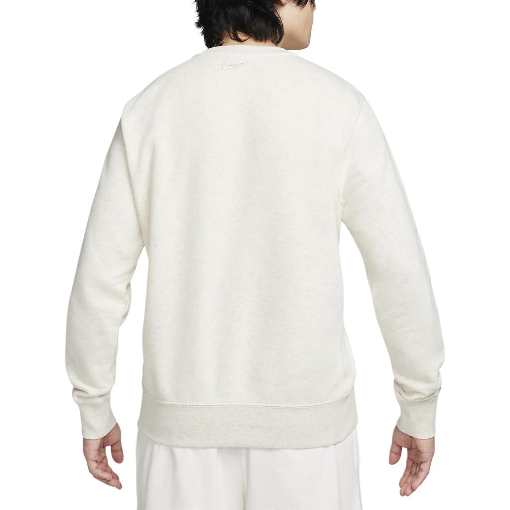 Nike Felpa Girocollo con Logo Ricamato Vestibilità Aderente Uomo Top Bianco FZ4729-141