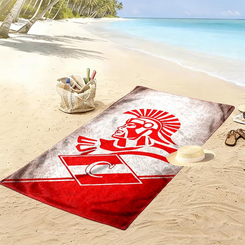 Spartak Moscow Football Club Print Beach Towel, Large Soft Quick Dry Towel for Beach Camping Swimming