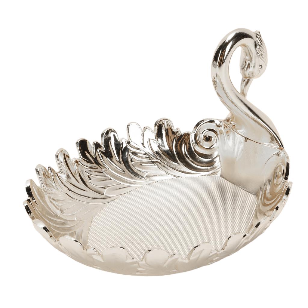 Metal Fruit Bowl Vintage Exquisite Peacock Shape Decorative Plate for Snacks Nuts Dried Fruits