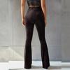 Nové stylové kalhoty pro ženy Slim Fit Vintage Fashion Flare Kalhoty s vysokým pasem Elastické kalhoty