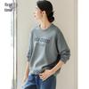 Women's Loose Fit Round Neck Long Sleeve Sweatshirt