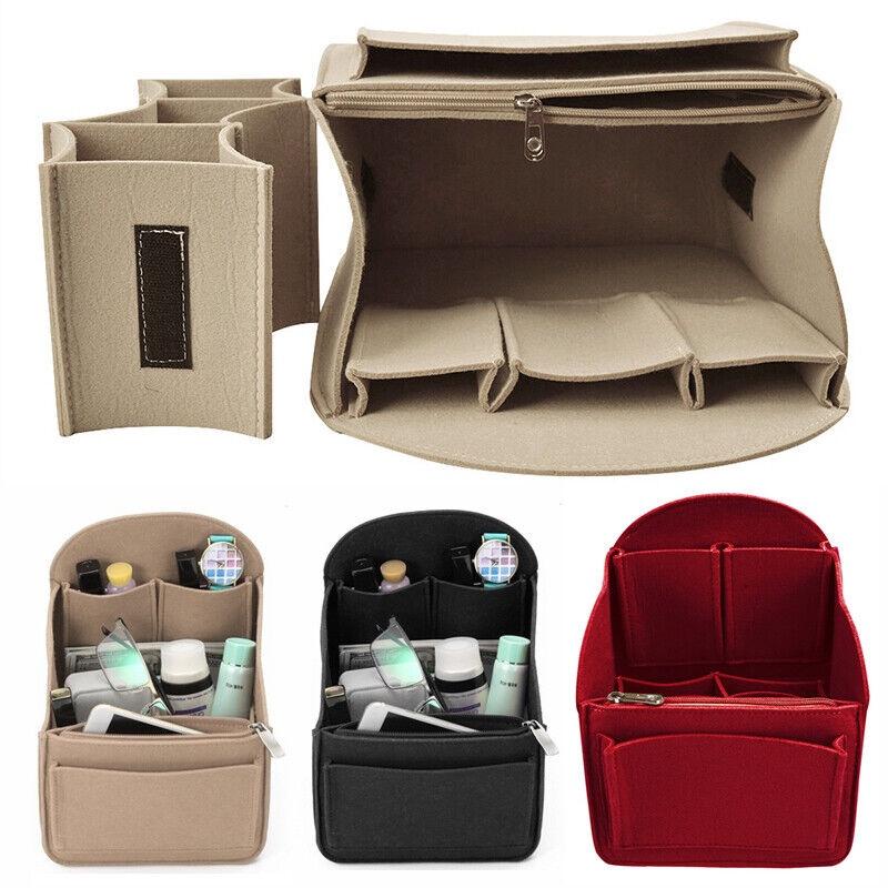 Large Capacity Felt Bag Insert Liner Soft Durable Portable Travel Organizer for Shoulder Handbag Tote Purse Daily Use