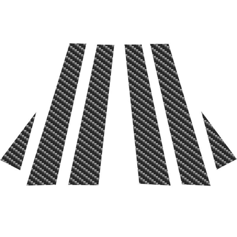 

6 шт. Накладки на стойки оконных стоек из углеродного волокна для Chevrolet Captiva Sport 2006-2010 Автомобильные наклейки
