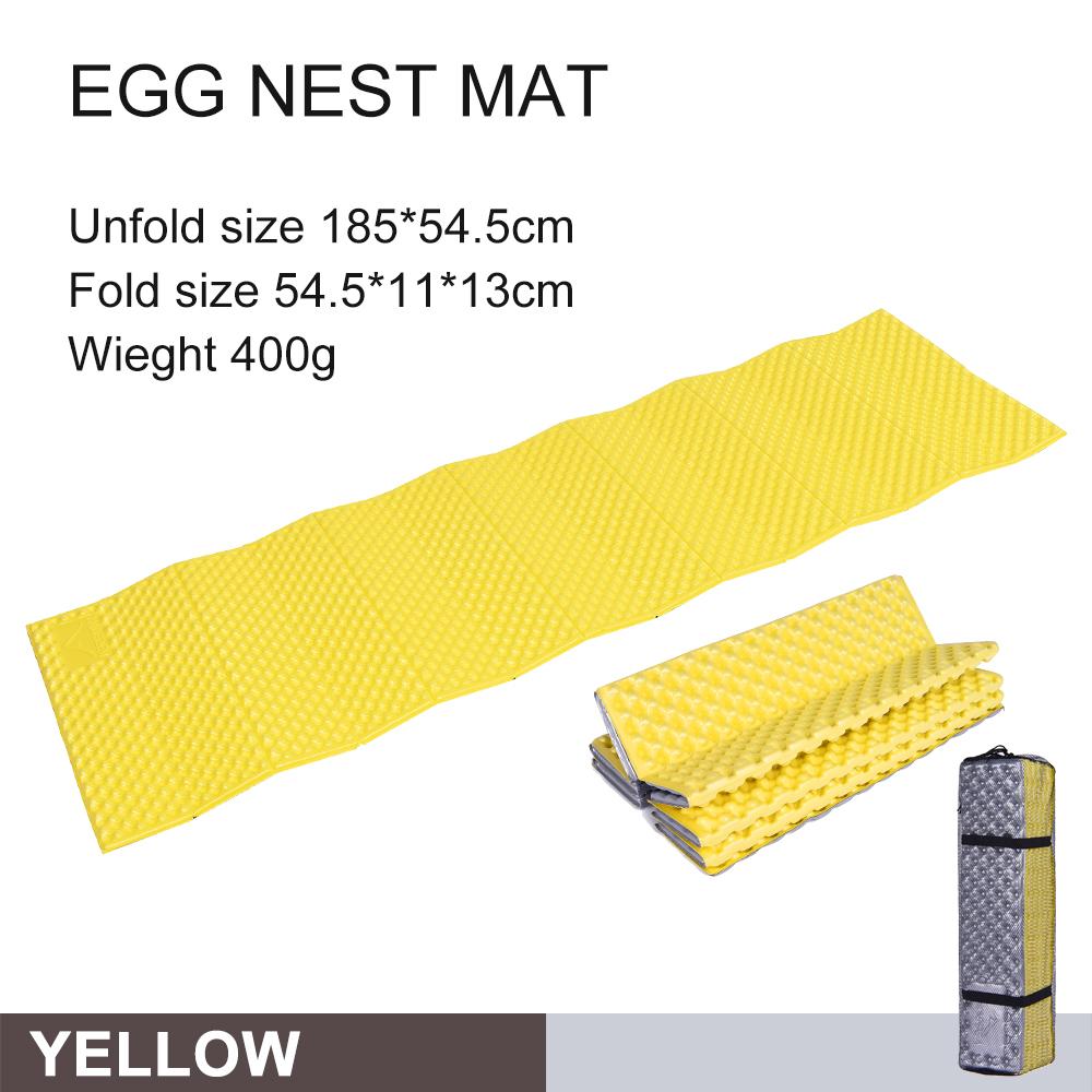 Ultralight Folding Egg Nest Camping Pad Portable Foam Sleeping Mat with Storage Bag for Outdoor Hiking Backpacking Camping One Seat