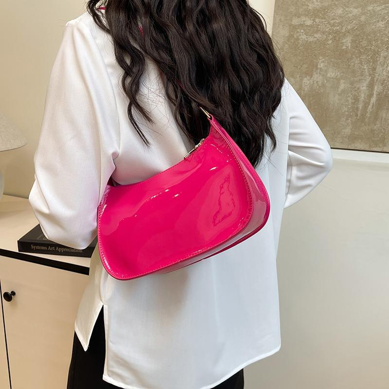 Premium solid color simple women's bag new retro hand bag shoulder underarm bag versatile woman