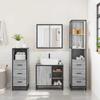 VidaXL Ensemble de meubles de salle de bain 4 pcs sonoma gris, armoire de salle de bain, armoire de rangement de toilette, 3301268