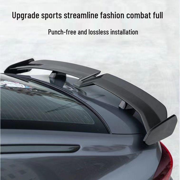 Universal No-Drill Seagull Wing Spoiler for Three-Box Sports Cars