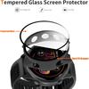 Compatible for Garmin Forerunner 570 Case with Dust Plug, Lamshaw Case with Tempered Glass Screen Protector + Dust Plug Compatible with Garmin