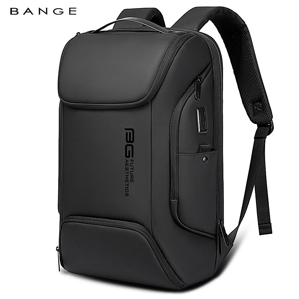 BANGE Large Waterproof Business Backpack with USB for Students and Computers чёрный