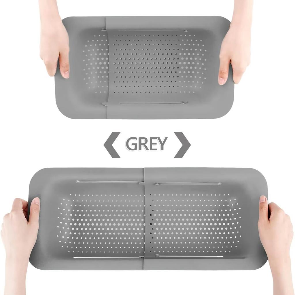 Expandable Kitchen Sink Organizer Durable Polypropylene Fruits Vegetables Washer Draining Rack Space Saving Storage