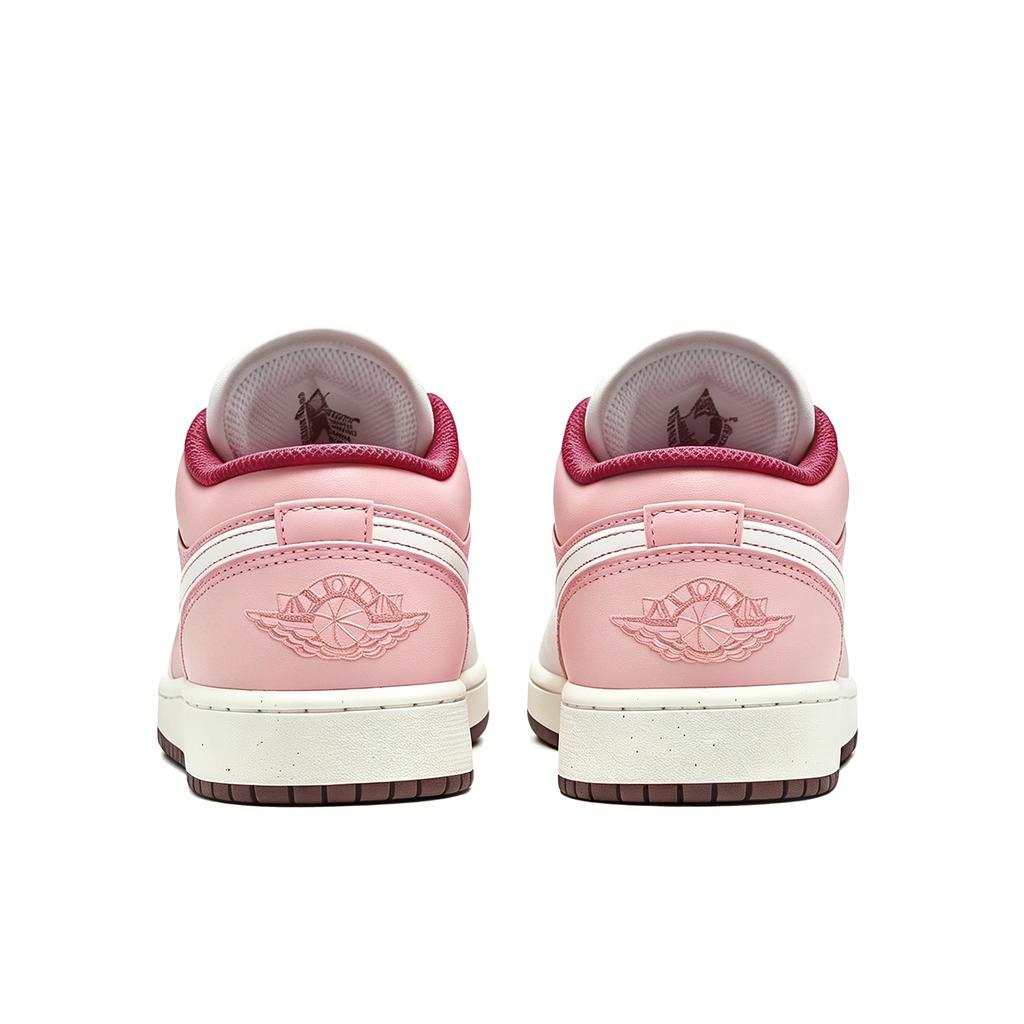 Jordan Smoke Pink Milk Coffee Cushioning Slip Resistant Abrasion Resistant Low Top Vintage Basketball Shoes Women's IR7600-211(Team1004-)