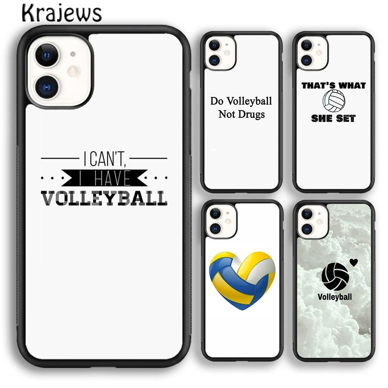 Krajews Sport Fans Volleyball Phone Case Cover For iPhone 17 Air 16 15 14 Plus 12 13 Pro Max Coque Shell Fundas