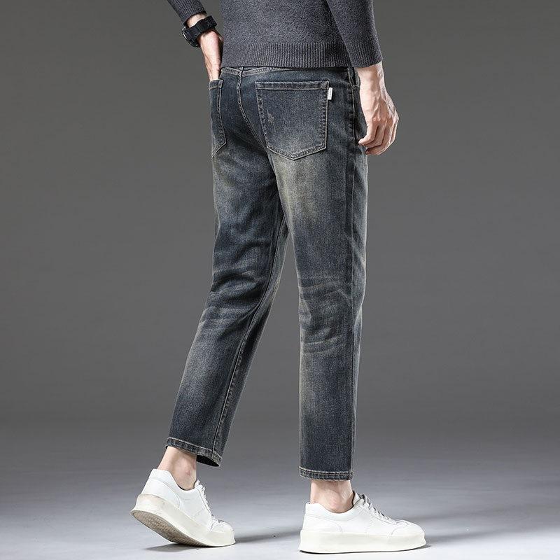 New Retro Jeans Men's Loose Straight American Stretch Casual