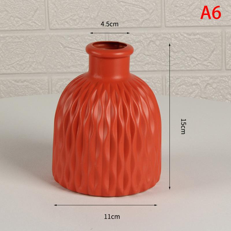 PP Vases Double Pack Imitation Ceramic Flower Pots Modern Lightweight Decorative Vessels for Home Table Wedding Ramadan