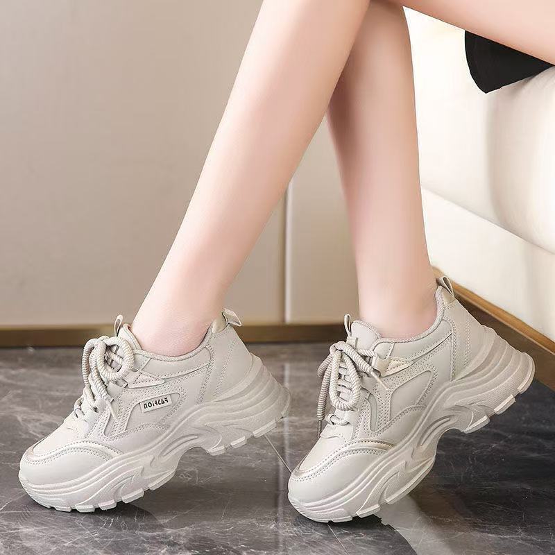 Dad Shoes Girl 2025 New Student Breathable Mesh Shoes Korean Edition Trendy Versatile Thick-soled Women's Shoes