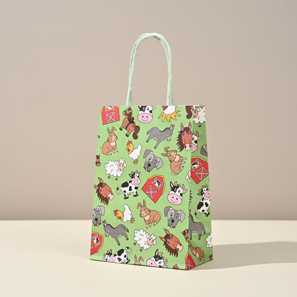 Customizable Kraft Paper Gift Bag for Christmas Catering and Coffee Takeaway