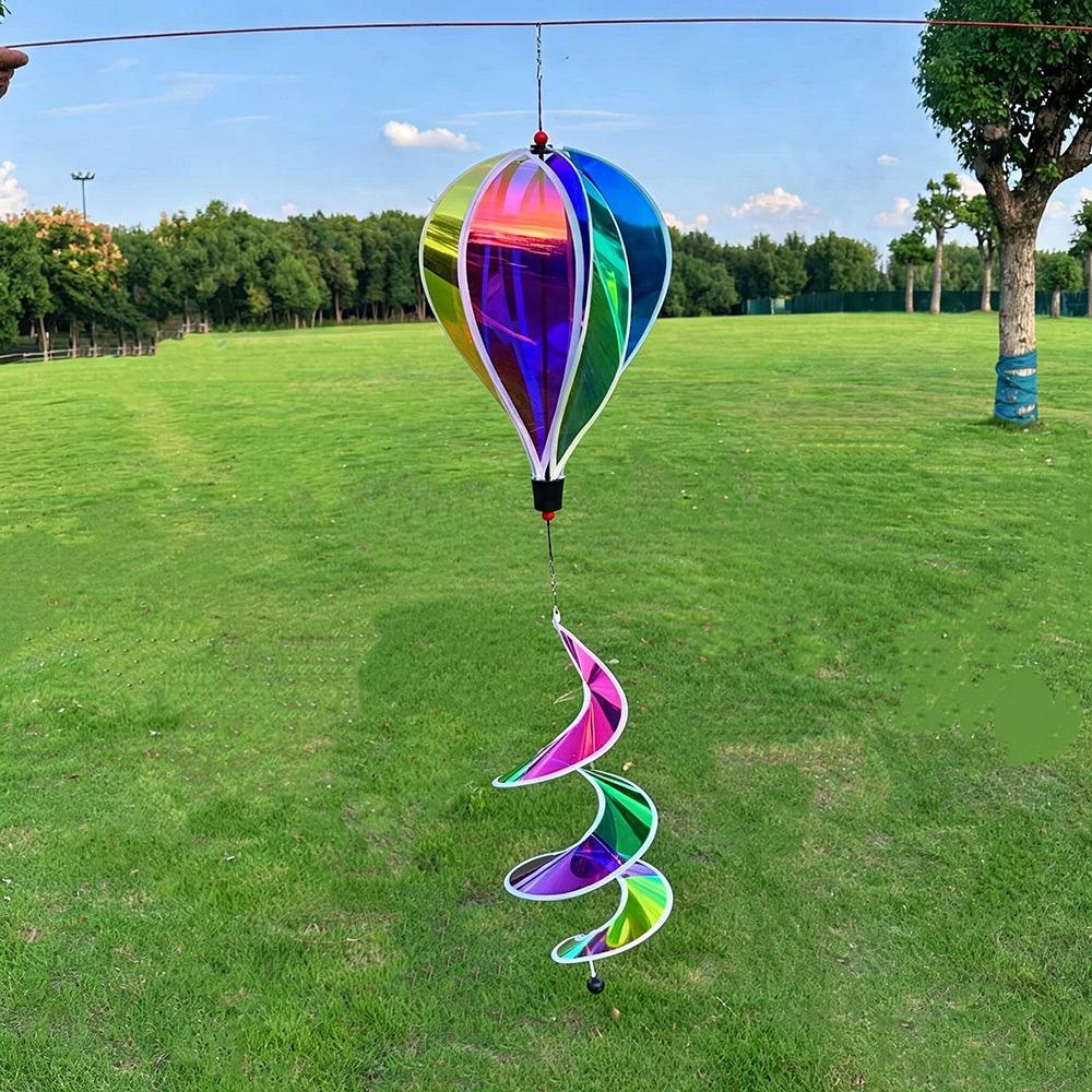 Rainbow Colors Hot Air Balloon Spinner Multistyles Striped Tie Dye Pinwheels Wind Spinner
