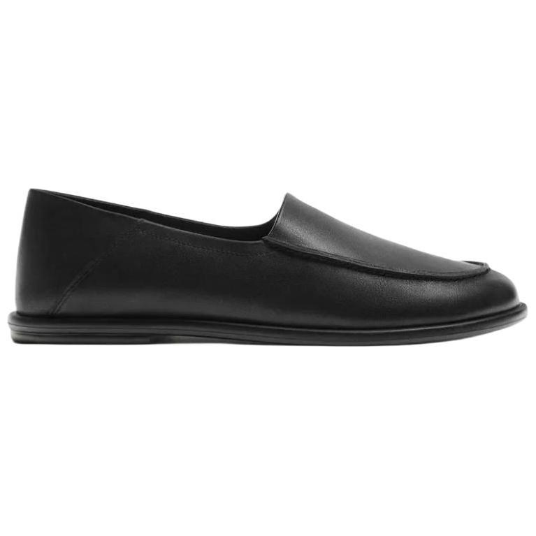 ZARA Leather Lightweight Comfortable Fashion Versatile Soft Slip-On Round Toe Flat Casual Shoes Men sneaker Black 12623520-38