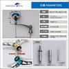 HEIGHTEN 65-70mm Adjustable Reel Handle with 38mm Knob for Shimano and Daiwa Aurora Series Spinning Reels (Dark Gray (22STELLA/23AIRITY)) (1148)