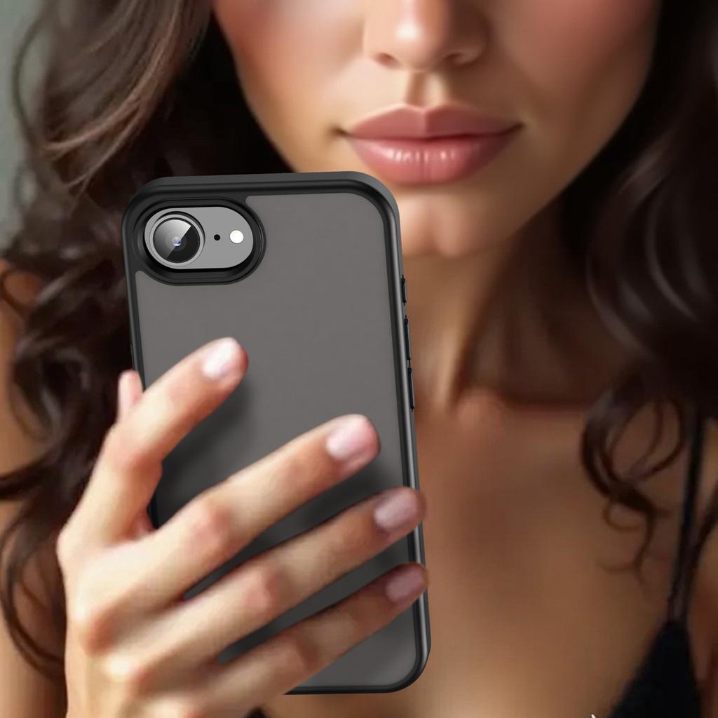 For iPhone 16e Case Skin Touch Matte Anti Drop TPU PC Phone Back Cover