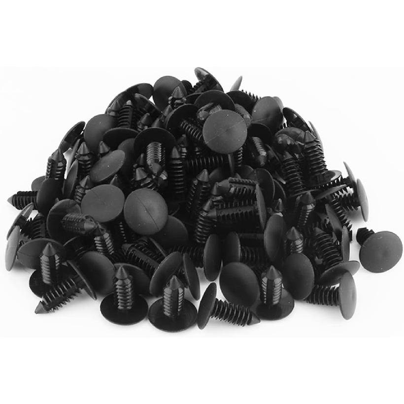100pcs Auto Body Clips Car Door Trim 7.5mm Hole Retainer Plastic Push in Rivets Fastener Rivet Clips Fender& Bumper Shield Retainer