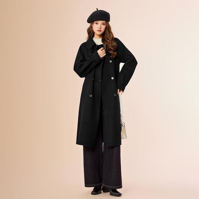 IEF 2025 Winter Korean Style Commuter Wool Blend Long Coat