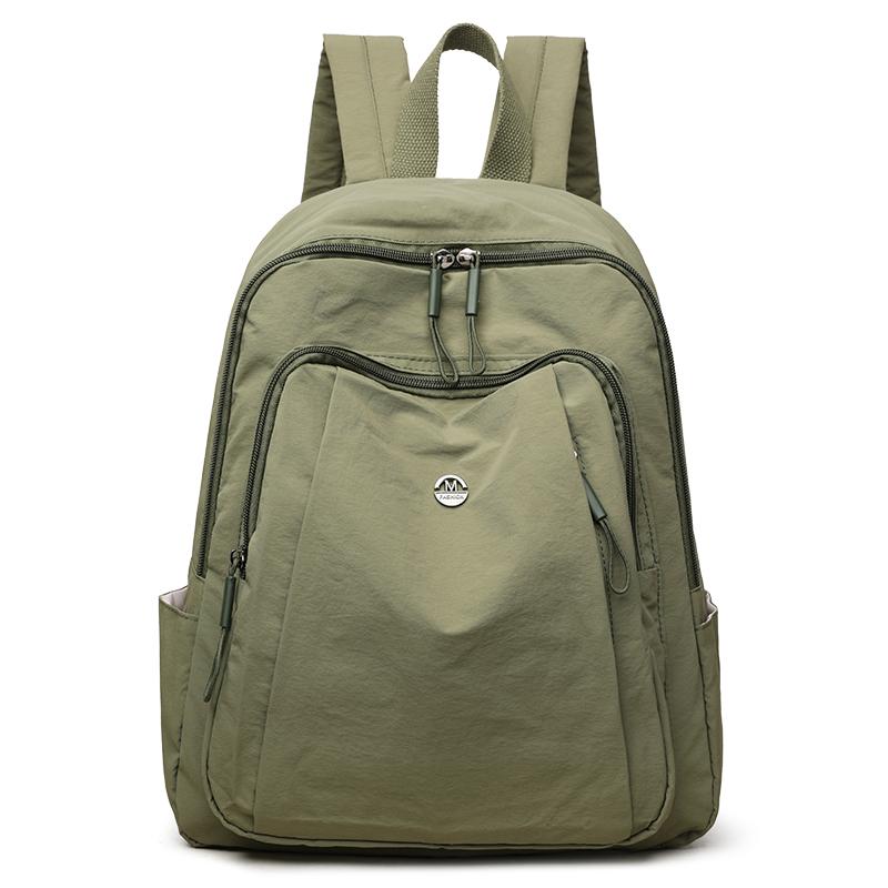 

Студенческая школьная сумка однотонный женский дорожный рюкзак большой емкости зелёный