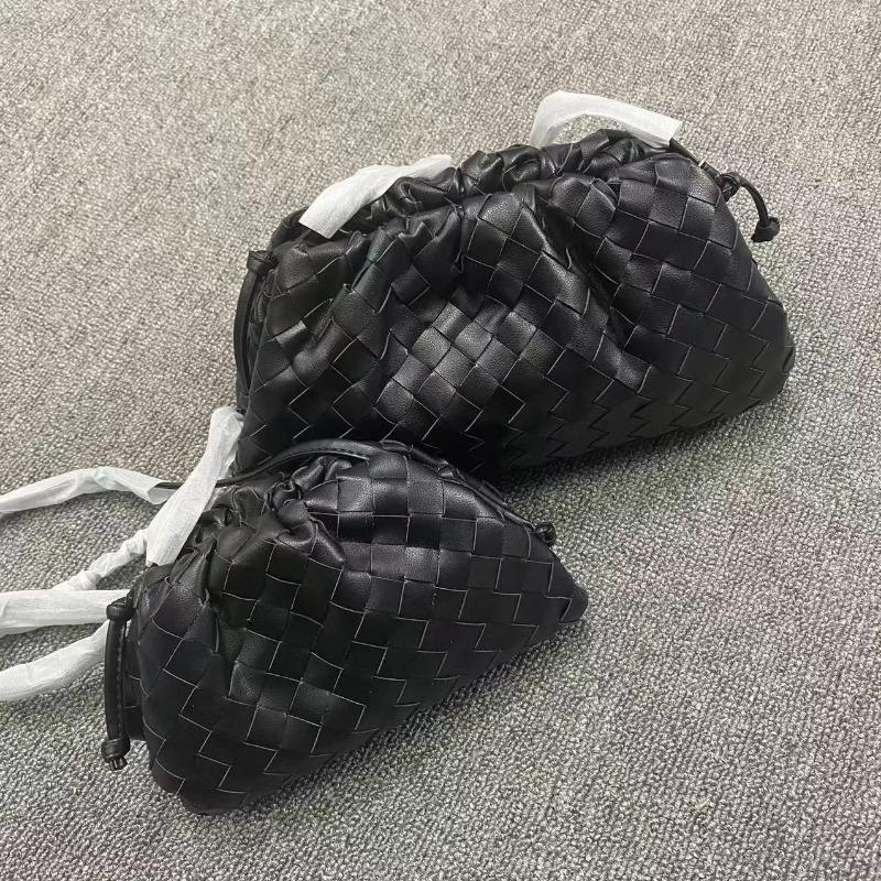 Women's New Pleated Dumpling Bag Genuine Leather Cloud Bag Cowhide Woven Shoulder Bag Crossbody Bag Ashi Ge Same Style