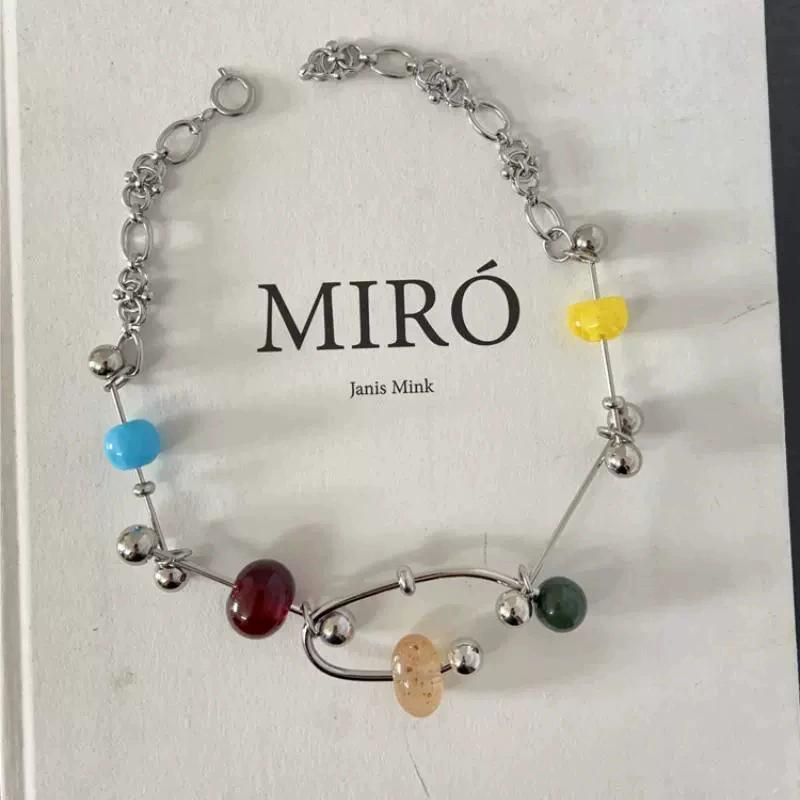 Fashionable And Trendy Colored Handcrafted Necklaces Fresh And Simple Punk Necklaces Jewelry Accessories For Men Women Gathering