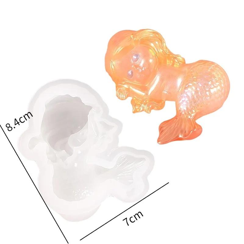 DIY Angel/Mermaid Silicone Soap Mold 3D Portrait Plaster Candle Epoxy Resin Making Tool Handmade Chocolate Ice Cube Baking Kit