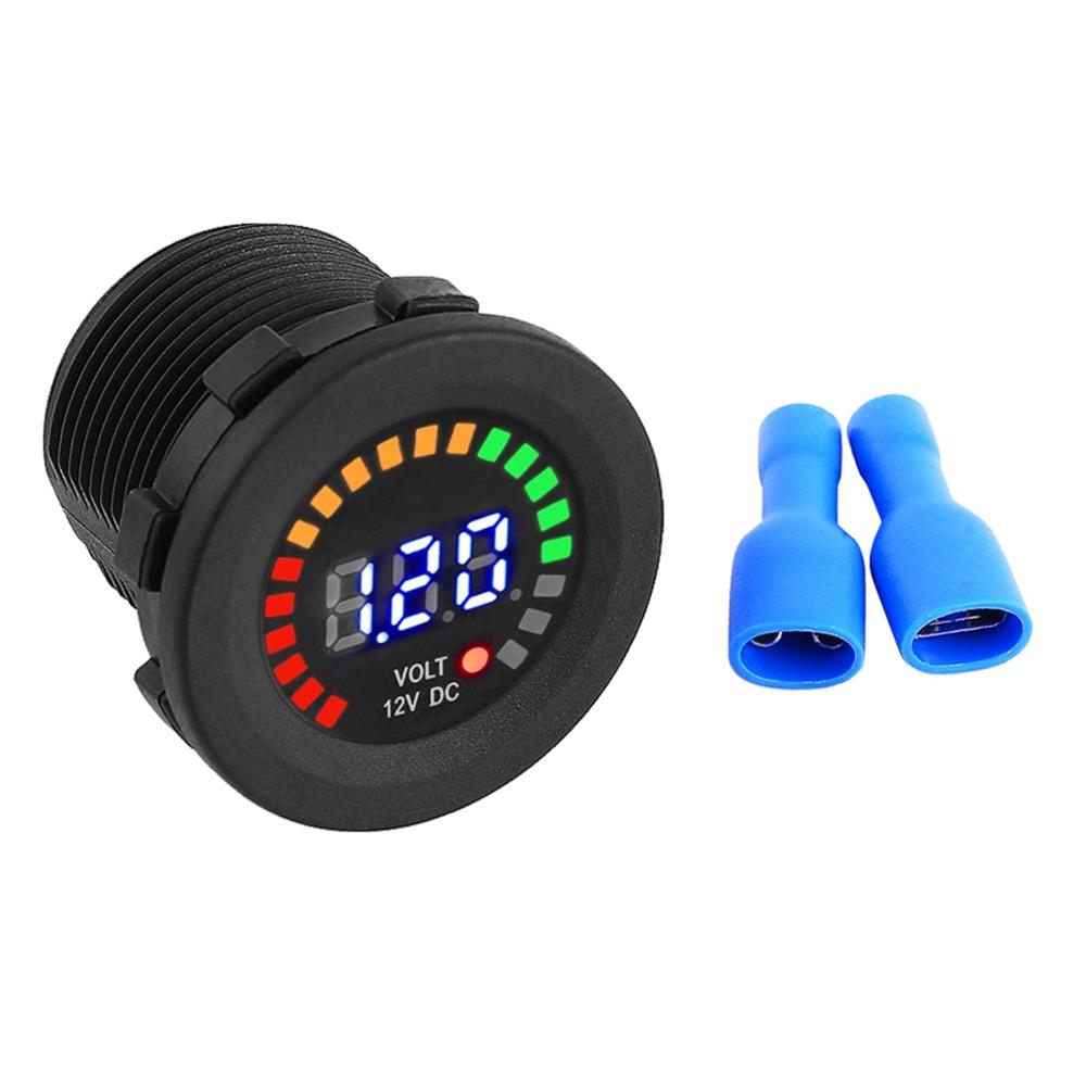 Black Digital Voltmeter Waterproof Waterproof Voltmeter New Car Battery Voltmeter  Motorcycle Car