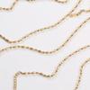 Fenny 18K Gold Plated  Versatile Basic Olive Round Mixed Beads Sweater Chain Stainless Steel Necklace for Women