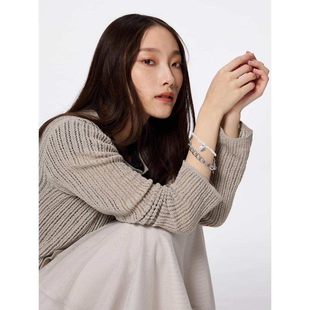 Gu By Uniqlo Heart Motif Bead Bracelet