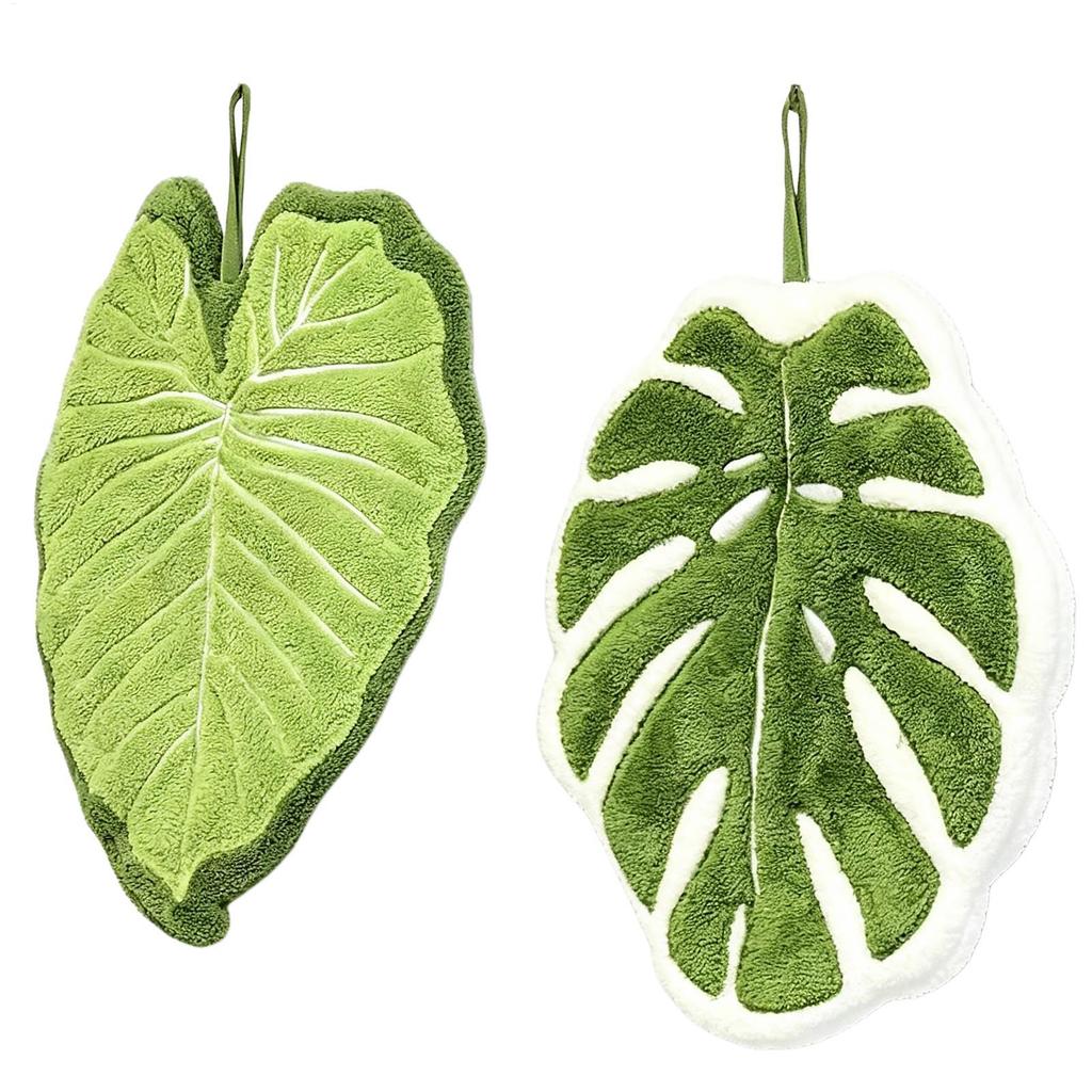 Leaves Hand Towel Bathroom Accessories Absorbent Kitchen Towel Soft Towel Hanging Towels Handkerchief Towels Home Wash Towels