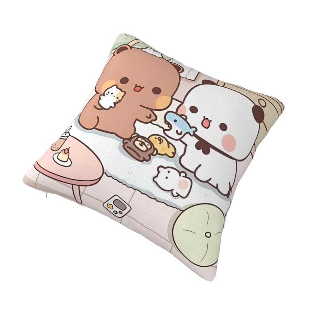 Bear And Panda Bubu Dudu Pillow Covers Accessories Soft Cushion Cover Decorations Throw Pillow Case Cover Car Multi-Size