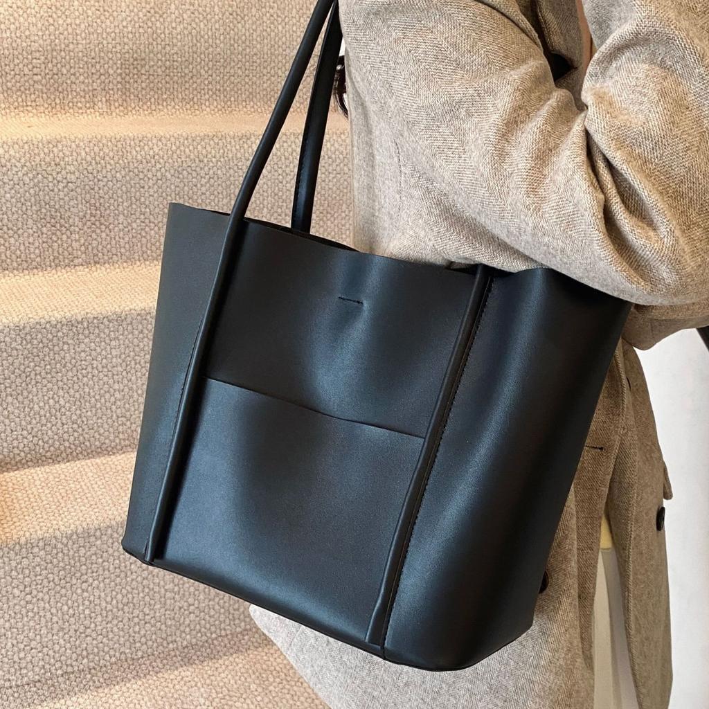 2025 retro commuter big bag new autumn and winter fashion simple tote bag large capacity shoulder bag women's bag