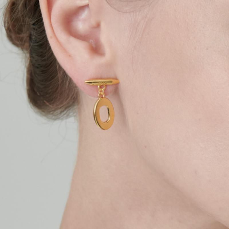 ELLE Jewelry Urban 14K Bold Stick Point Earrings (Gold Pin) ELGPEE385