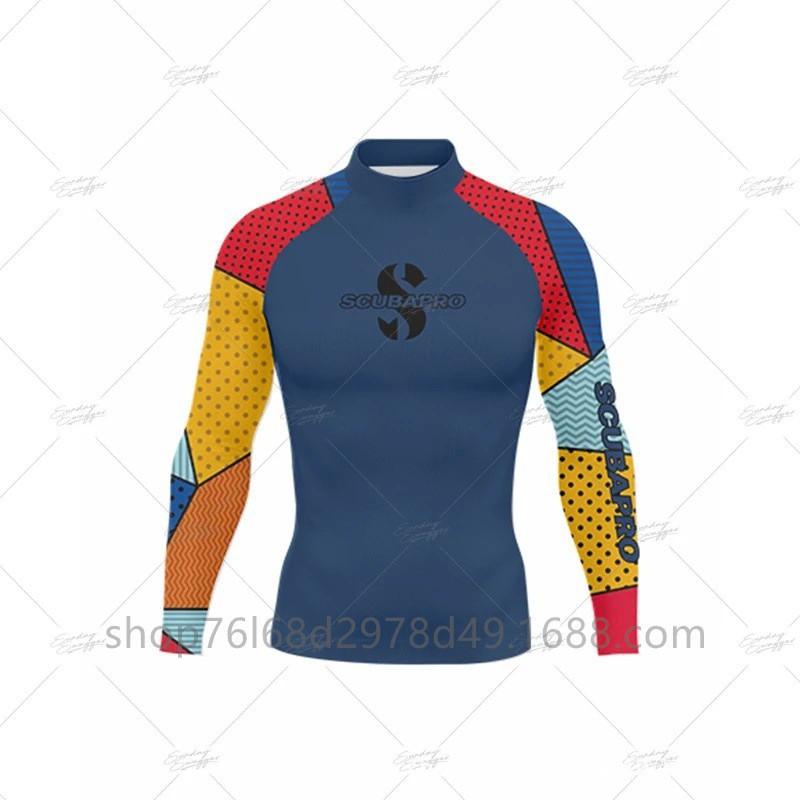 SCUBA Surfing Wear Outdoor Sunscreen Snorkeling Swimwear Long-sleeved Split Top Quick-drying Diving Suit Support