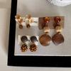 Brown Wooden Drop Earrings Flower Beads Dangle Earrings New Woven Tassel Earrings  Beach
