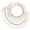 17KM 11 Piece Set of Alloy Heart-shaped Round Bead Bracelet with Multiple Layers of Minimalist Layered Chain Accessories for Women Jewelry Accessories