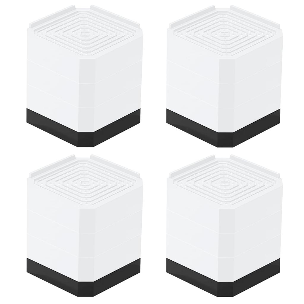 GOTISO Washing Machine Raiser with Rubber for Washing and Adjustable Prevents Floor Weight Capacity Approximately Suitable for Washing White